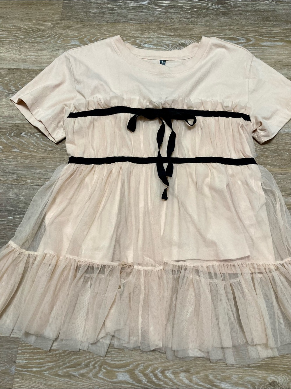Anthropologie Tulle-Trim Tee